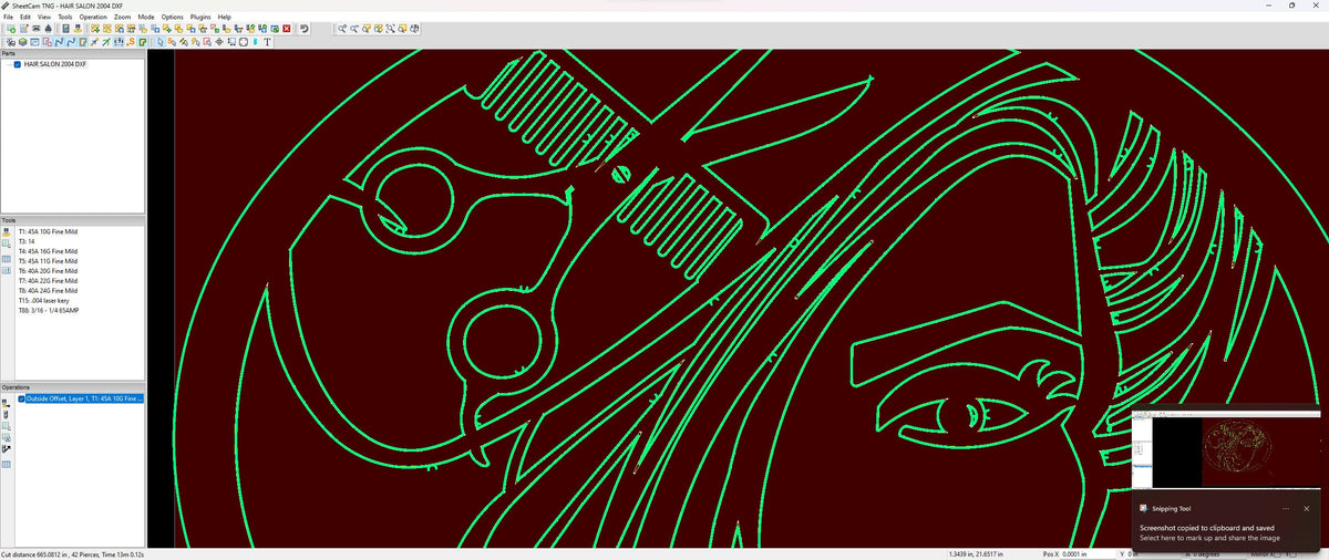 Custom Hair Salon Sign vector paths in design software