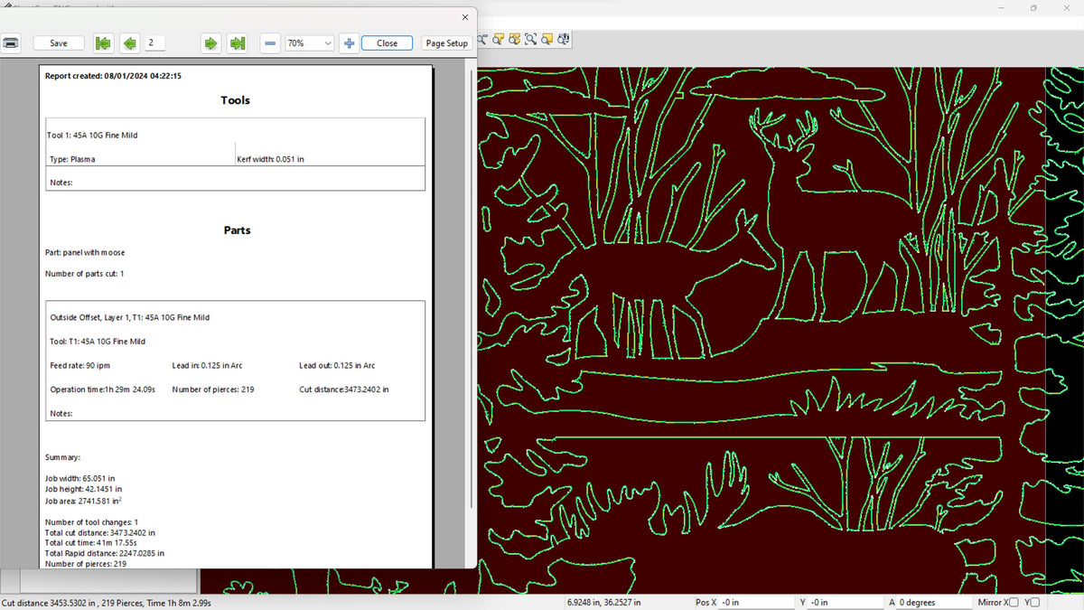 Moose Wildlife Railing Panel, 4″ Code vector paths in design software (photo 6)