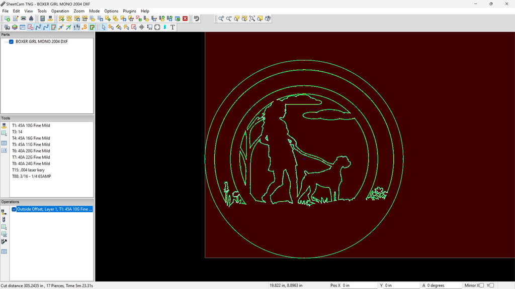 Boxer Girl Dog Monogram vector paths in design software (photo 8)
