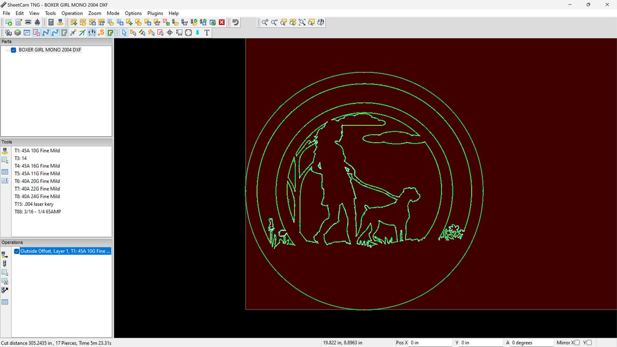 Boxer Girl Dog Monogram vector paths in design software (photo 8)