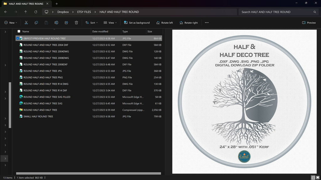 Tree of Life vector paths in design software (photo 9)