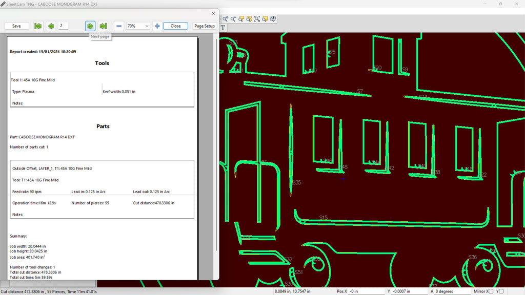 Custom Caboose Train Sign vector paths in design software