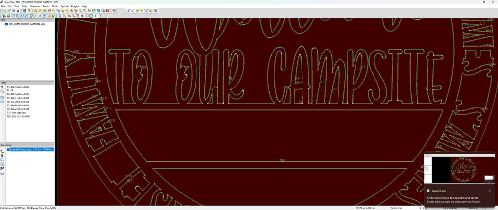 Welcome to Our Campsite Sign vector paths in design software (photo 7)