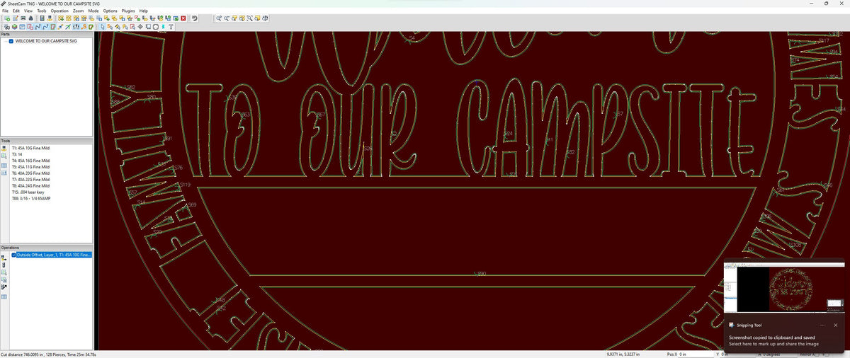 Welcome to Our Campsite Sign vector paths in design software (photo 7)