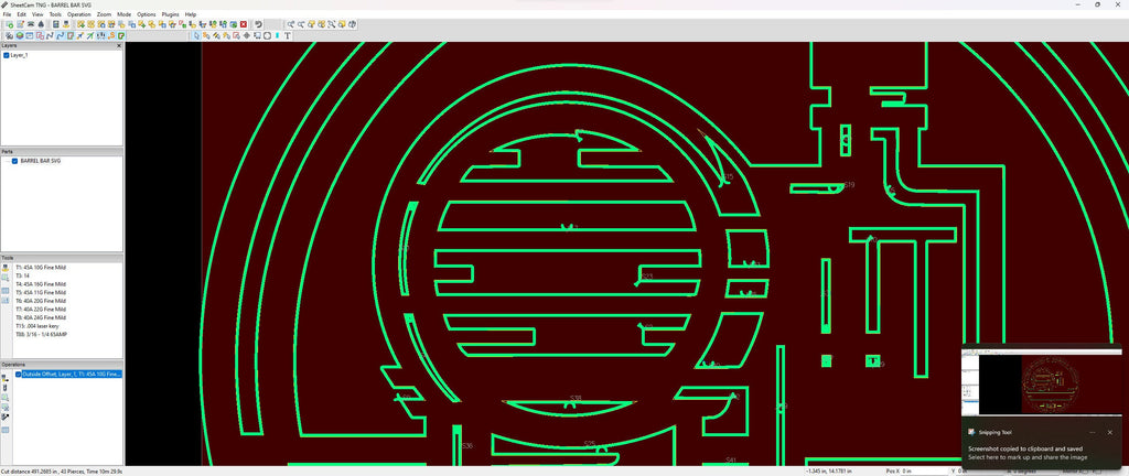 Custom Whiskey Barrel Bar Sign vector paths in design software (photo 6)