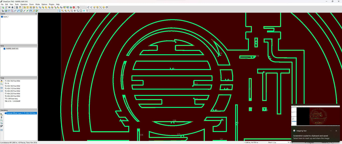 Custom Whiskey Barrel Bar Sign vector paths in design software (photo 6)