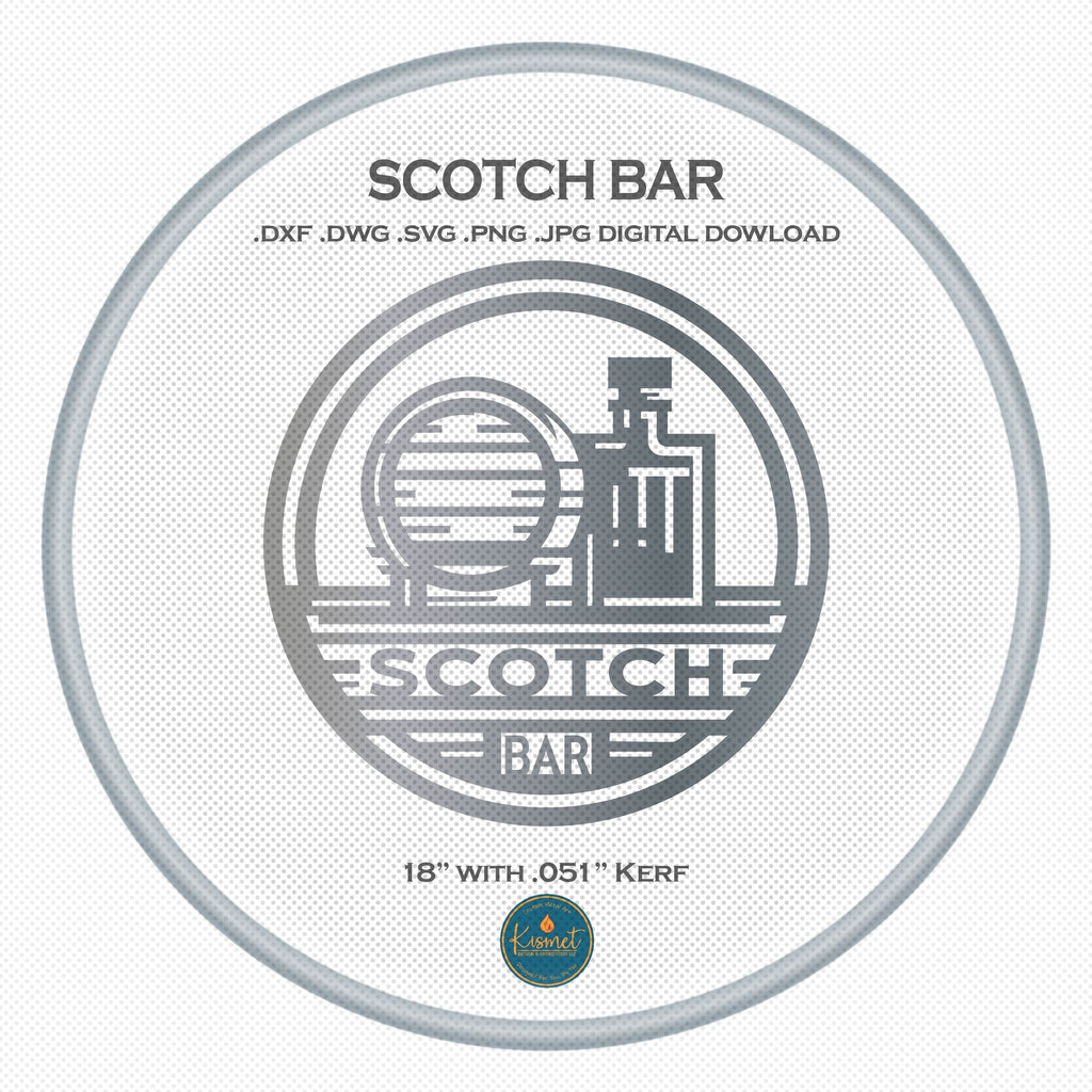 Scotch Bar Sign DXF/SVG design preview with file details (photo 2)
