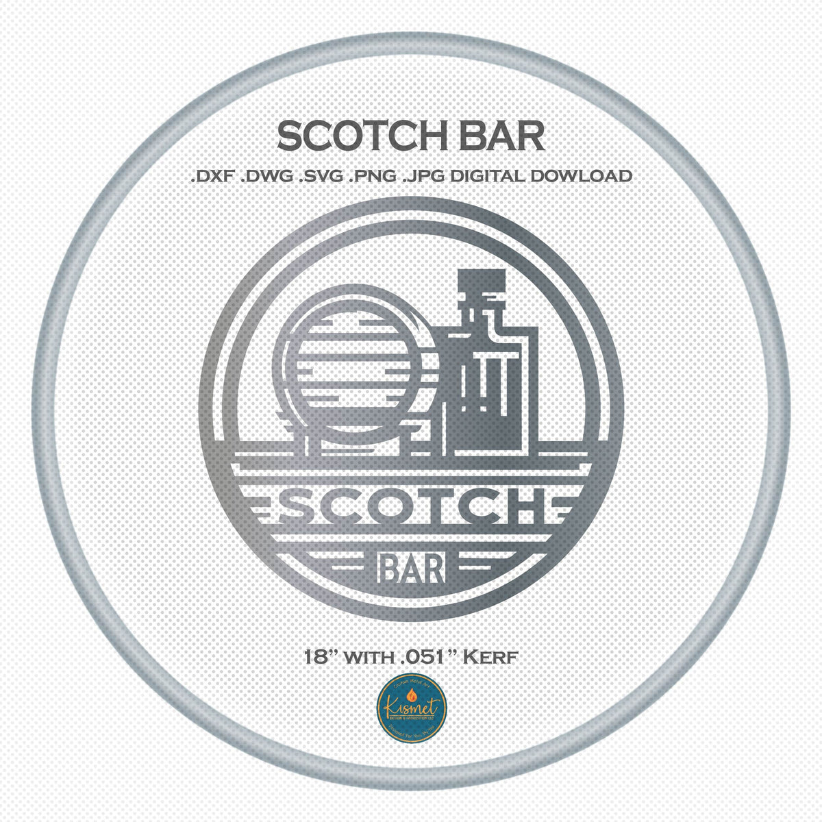Scotch Bar Sign DXF/SVG design preview with file details (photo 2)
