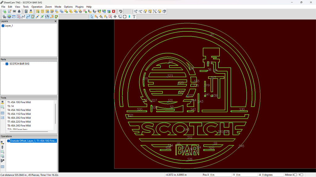 Scotch Bar Sign vector paths in design software (photo 5)
