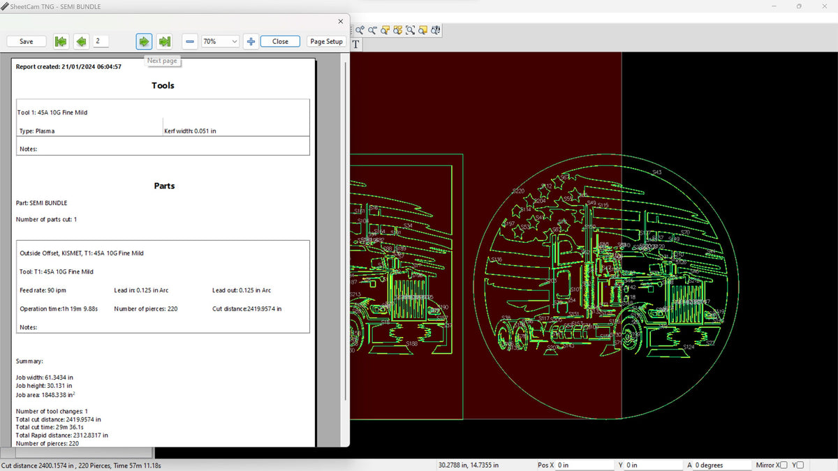 Semi Truck Flag Sign Bundle, 2 Designs vector paths in design software (photo 6)