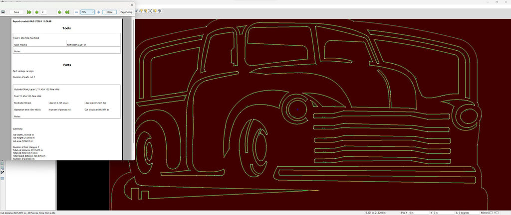 Vintage Truck Garage Sign vector paths in design software (photo 6)
