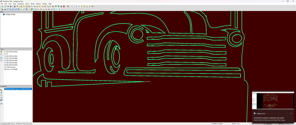 Vintage Truck Garage Sign vector paths in design software (photo 7)