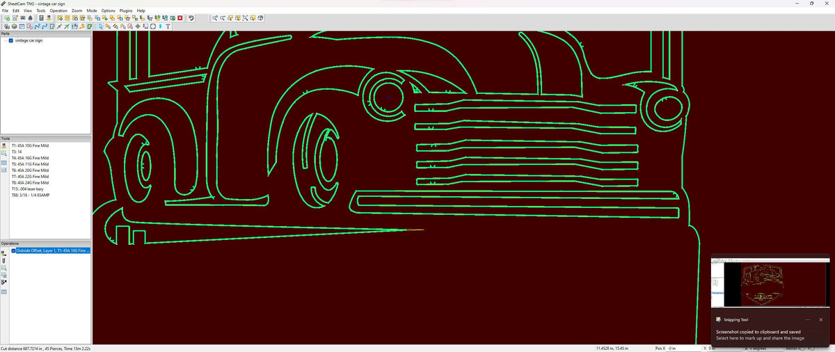 Vintage Truck Garage Sign vector paths in design software (photo 7)