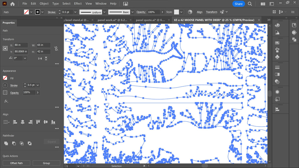 Moose Wildlife Railing Panel, 4″ Code vector paths in design software (photo 5)