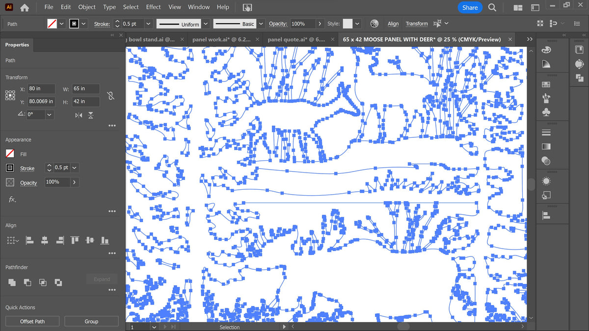 Moose Wildlife Railing Panel, 4″ Code vector paths in design software (photo 5)