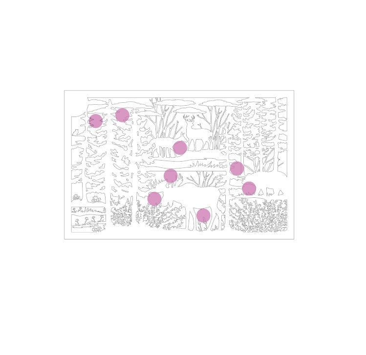 Moose Wildlife Railing Panel, 4″ Code artwork preview