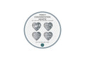 4 Hand-Lettered Valentine Hearts DXF/SVG design preview with file details