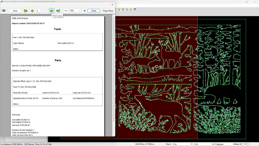 Elk Wildlife Railing Panel vector paths in design software (photo 7)