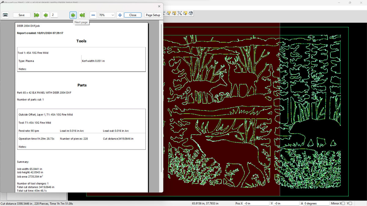 Elk Wildlife Railing Panel vector paths in design software (photo 7)