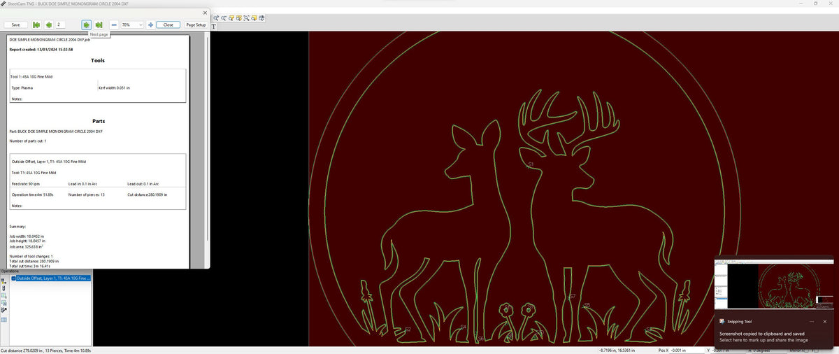 Buck and Doe Circle Sign vector paths in design software (photo 4)