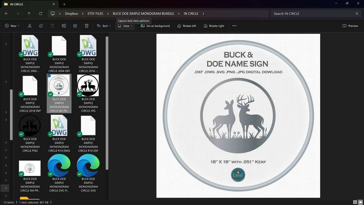 Buck and Doe Deer Signs, Set of 3 vector paths in design software (photo 10)