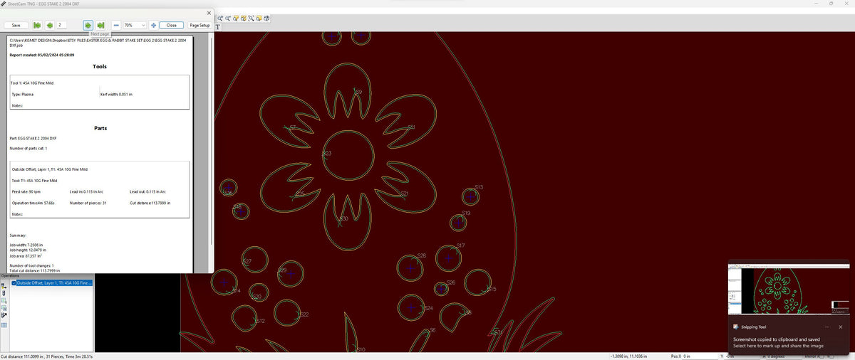 Big Flower Easter Egg Yard Stake vector paths in design software (photo 6)