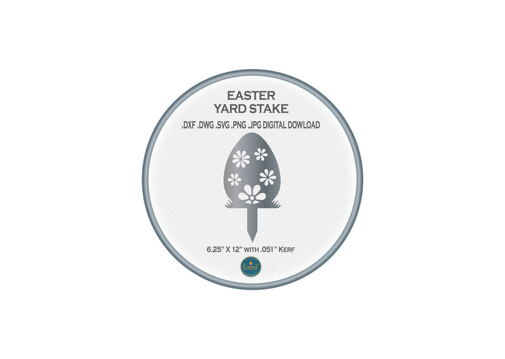 Daisy Easter Egg Yard Stake DXF/SVG design preview with file details