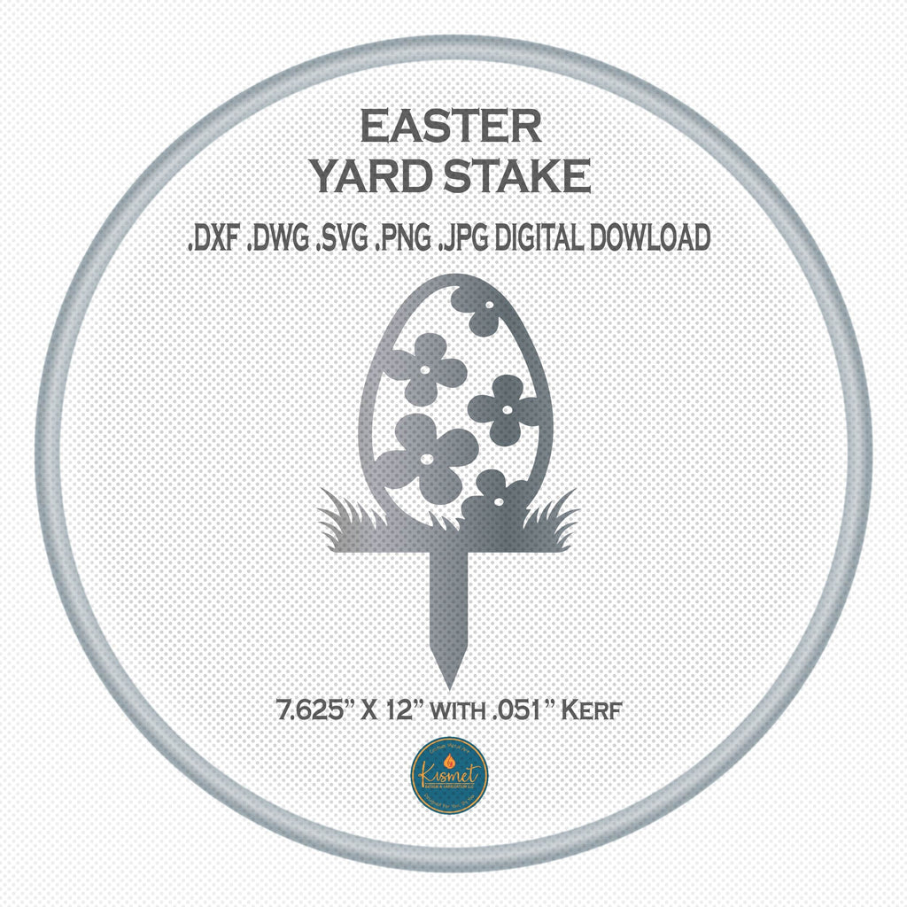 Five-Petal Easter Egg Yard Stake DXF/SVG design preview with file details (photo 3)