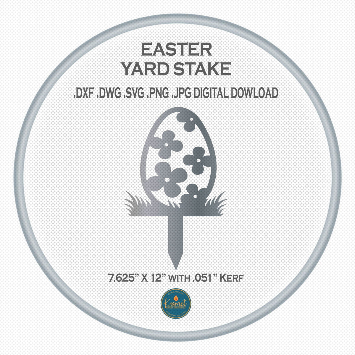 Five-Petal Easter Egg Yard Stake DXF/SVG design preview with file details (photo 3)