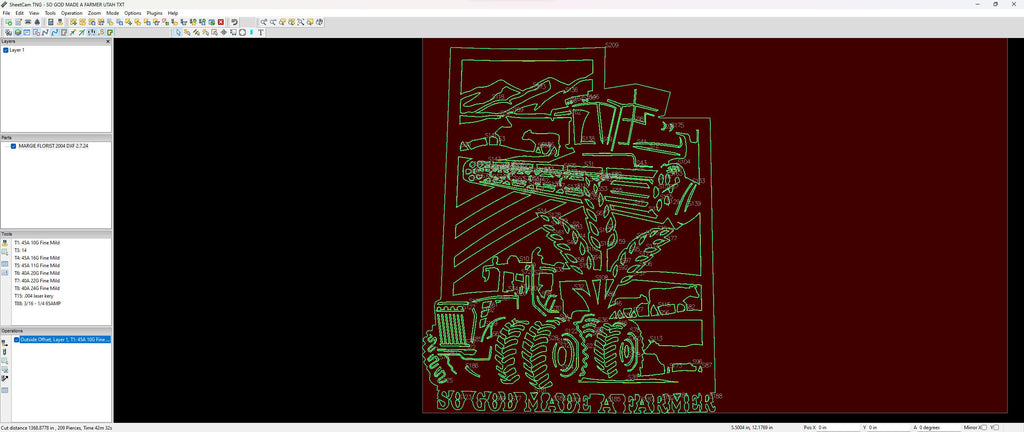 Utah So God Made a Farmer Sign vector paths in design software (photo 4)