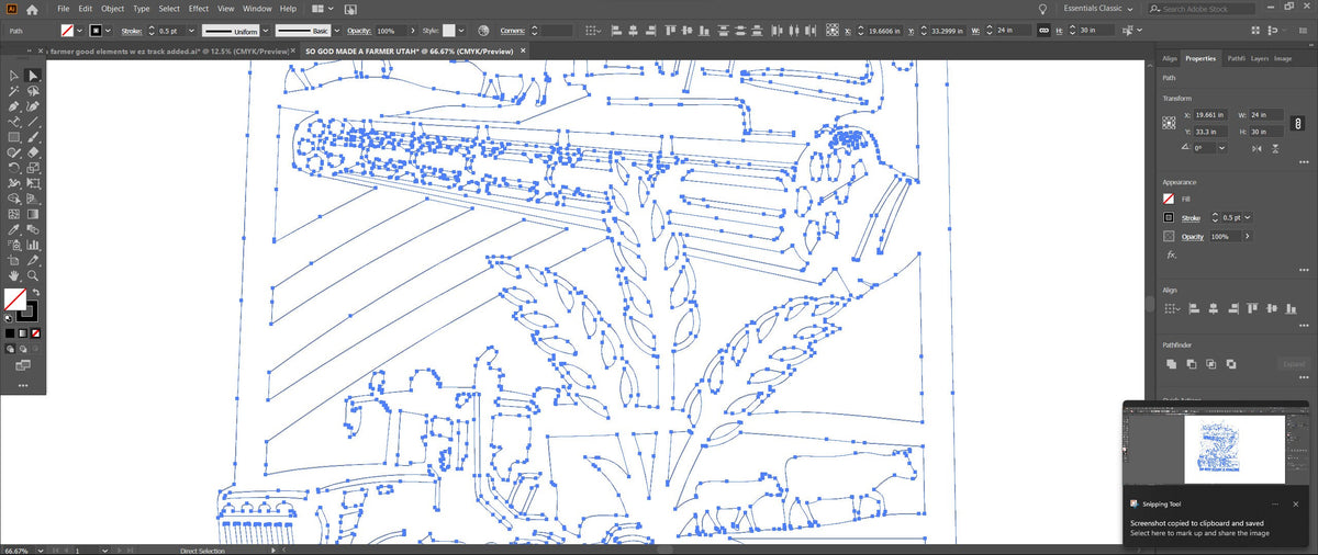 Utah So God Made a Farmer Sign vector paths in design software (photo 8)