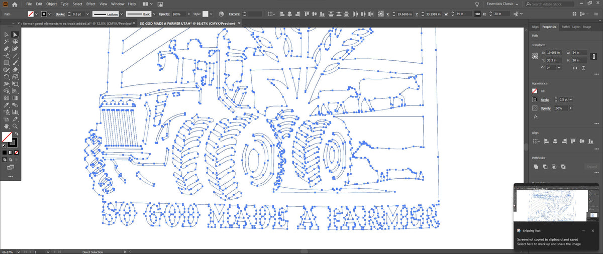 Utah So God Made a Farmer Sign vector paths in design software (photo 9)
