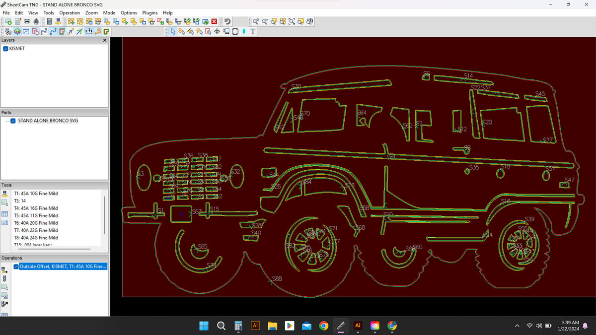 Bronco Truck Sign vector paths in design software (photo 7)