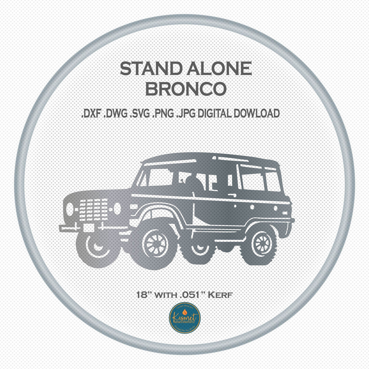 Bronco Truck Sign DXF/SVG design preview with file details (photo 2)