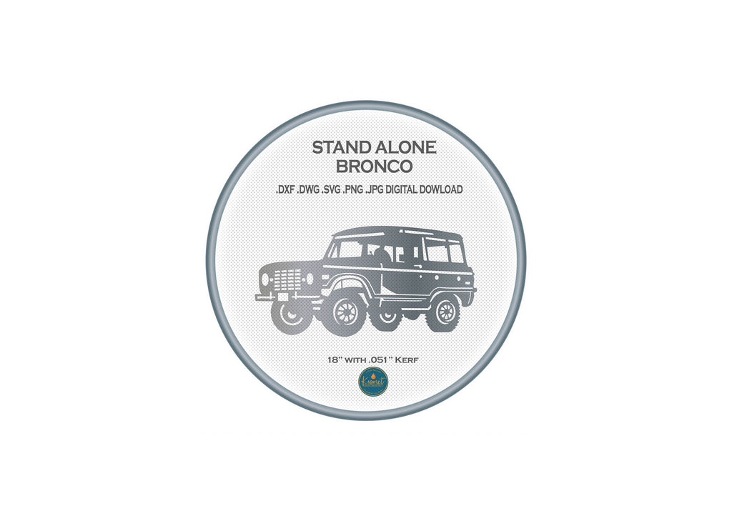 Bronco Truck Sign DXF/SVG design preview with file details