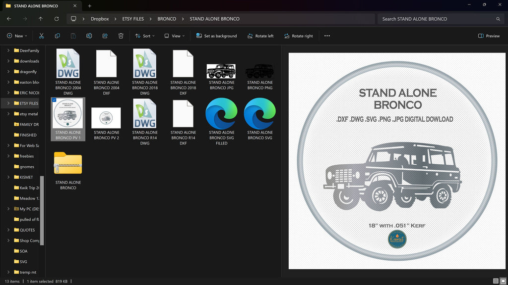 Bronco Truck Sign vector paths in design software (photo 8)
