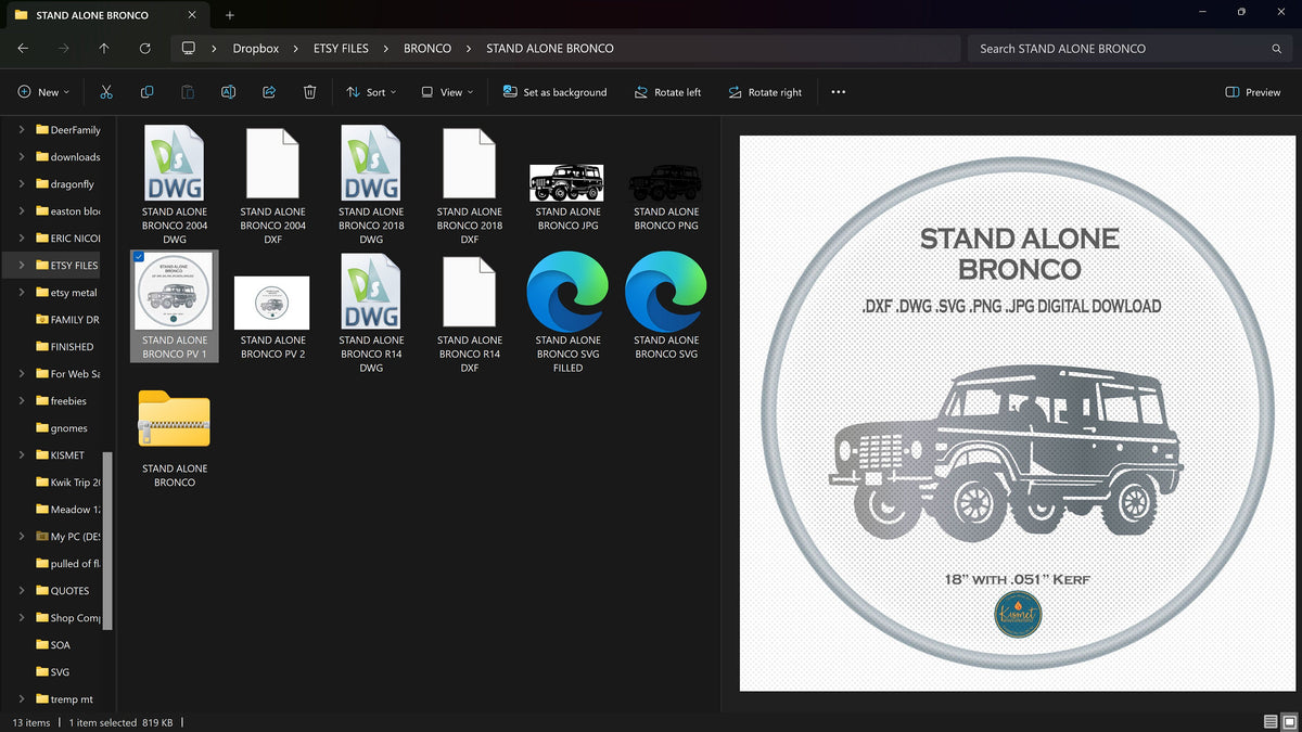 Bronco Truck Sign vector paths in design software (photo 8)