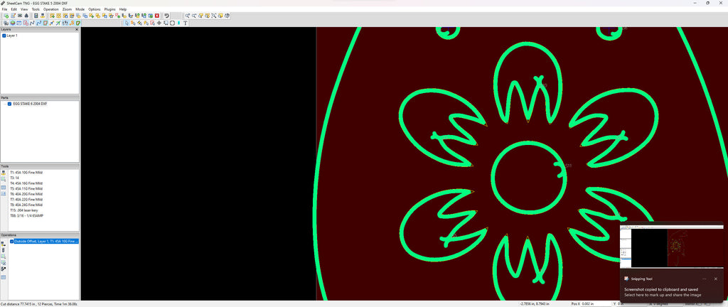 Single Flower Easter Egg Yard Stake vector paths in design software (photo 4)
