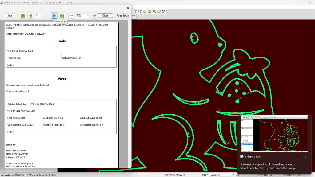 Easter Bunny Basket Yard Stake vector paths in design software (photo 8)