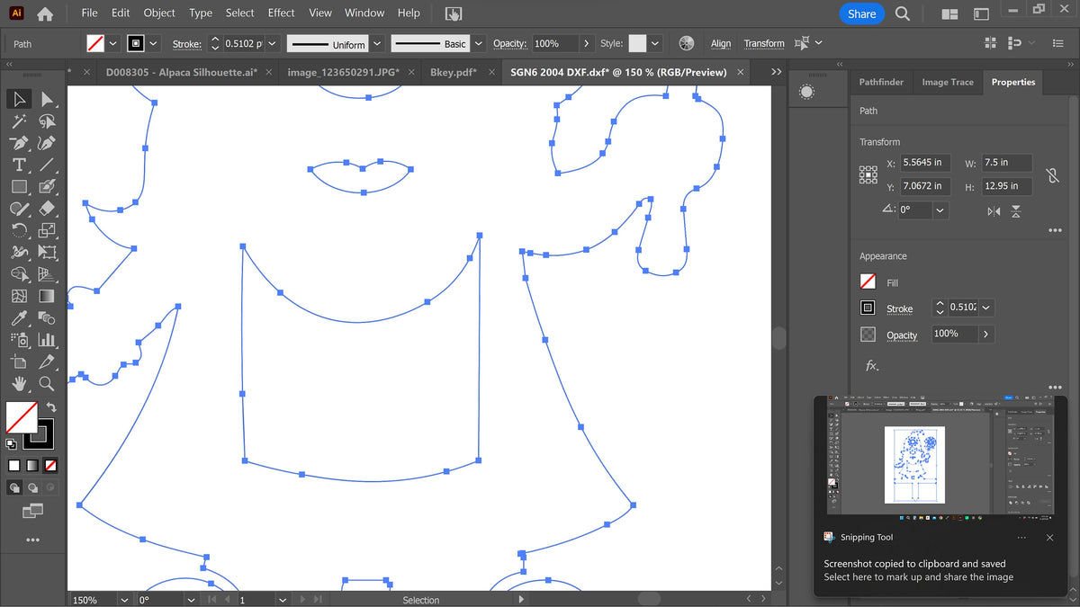 Flower Holding Gnome Garden Stake vector paths in design software (photo 7)