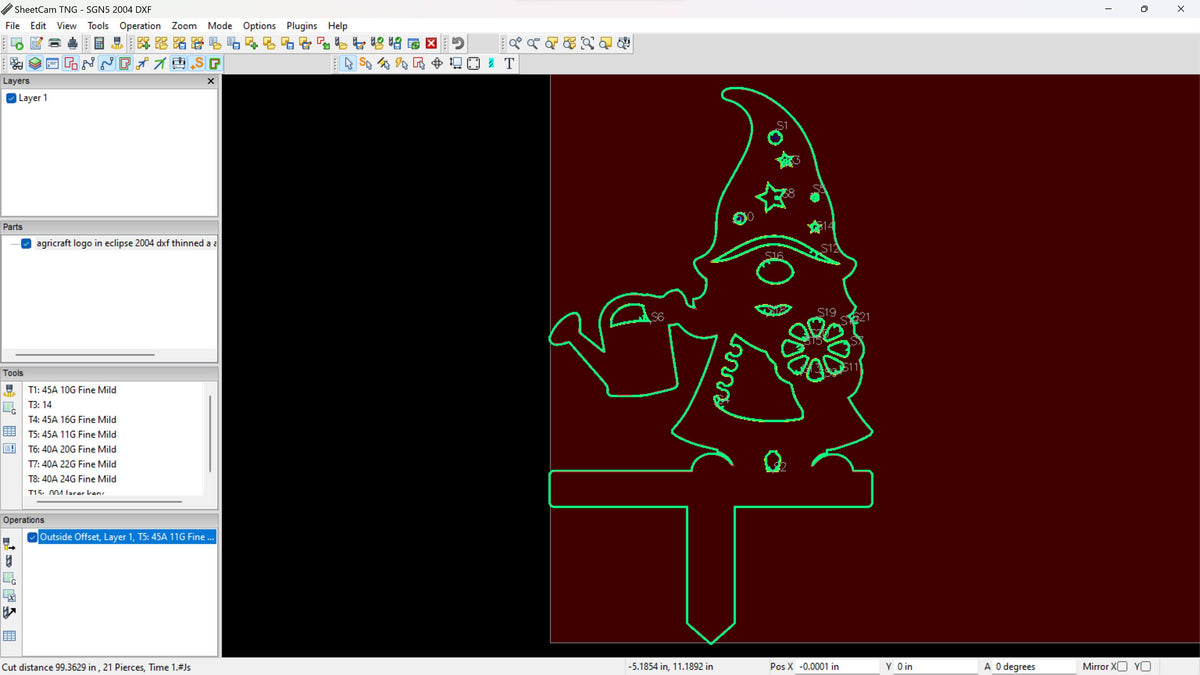 Star Hat Gnome Garden Stake vector paths in design software (photo 7)