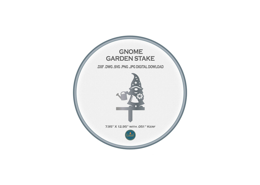 Star Hat Gnome Garden Stake DXF/SVG design preview with file details