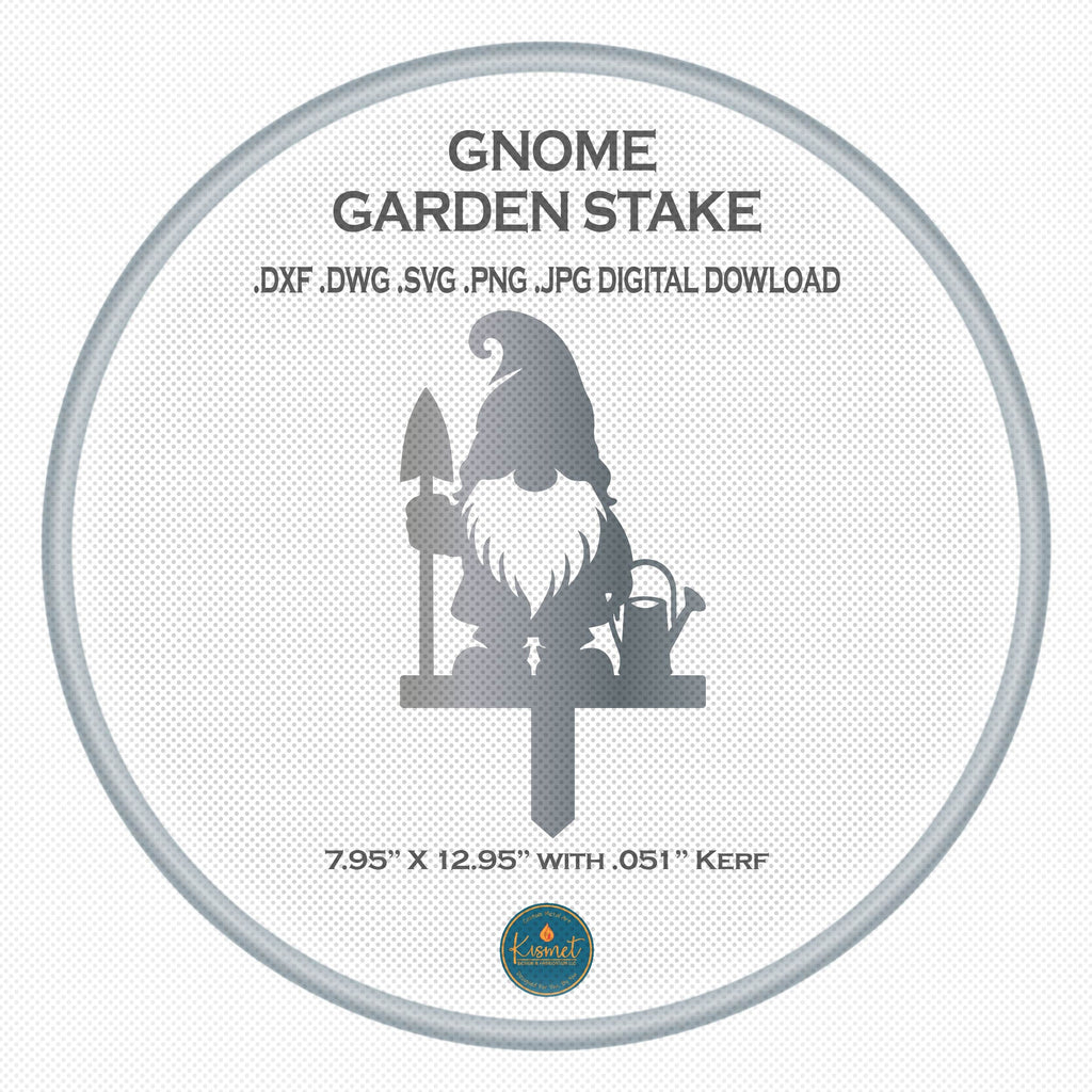 Shovel Gnome Garden Stake DXF/SVG design preview with file details (photo 5)