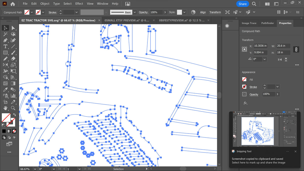 Farm Tractor Sign vector paths in design software (photo 5)