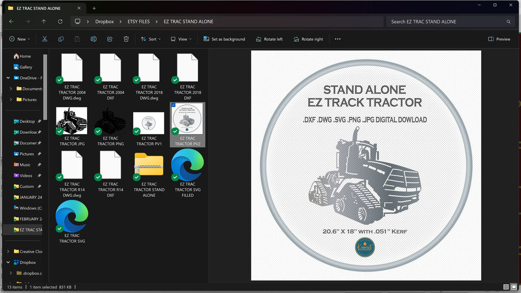 Farm Tractor Sign vector paths in design software