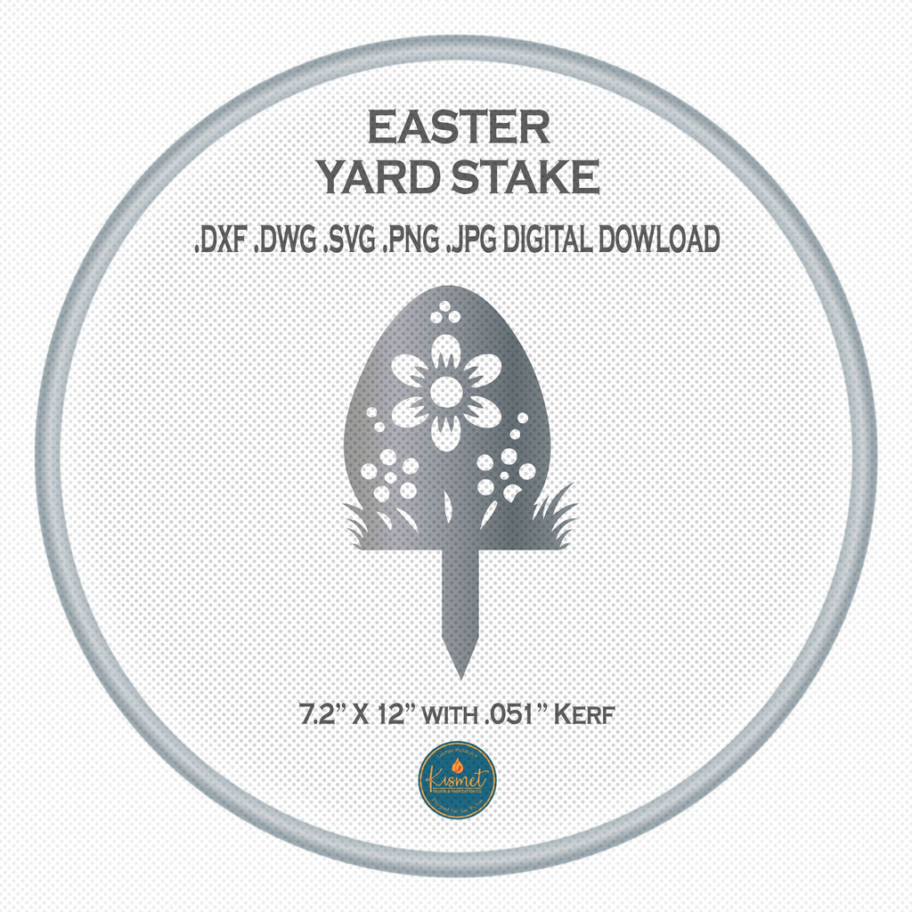 Big Flower Easter Egg Yard Stake DXF/SVG design preview with file details (photo 2)