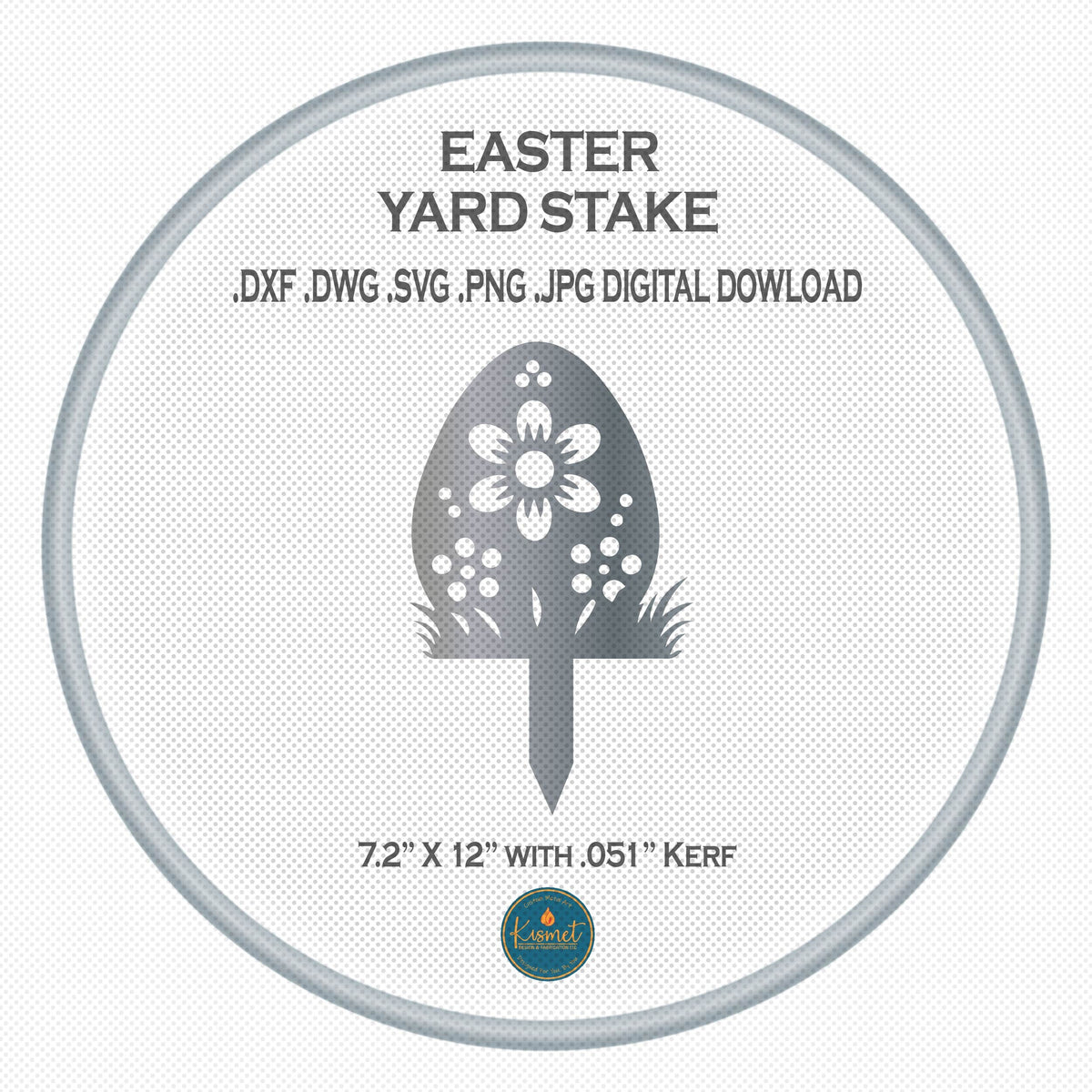 Big Flower Easter Egg Yard Stake DXF/SVG design preview with file details (photo 2)