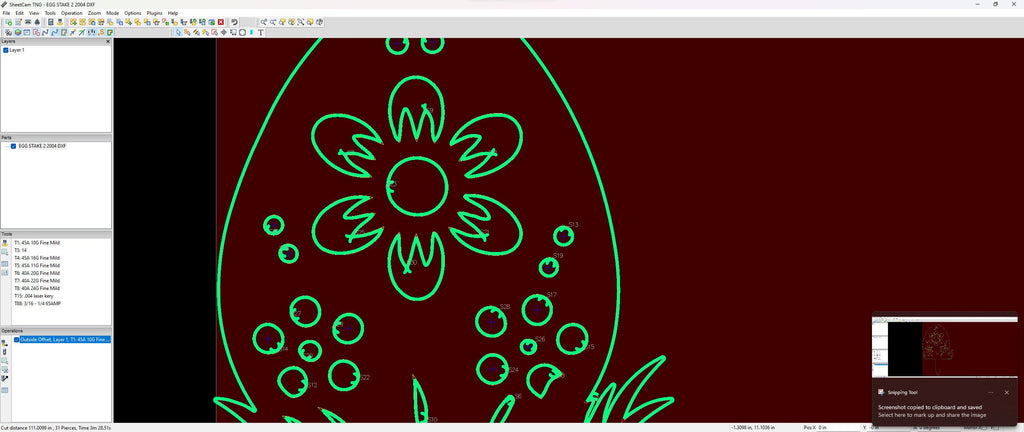 Big Flower Easter Egg Yard Stake vector paths in design software (photo 7)