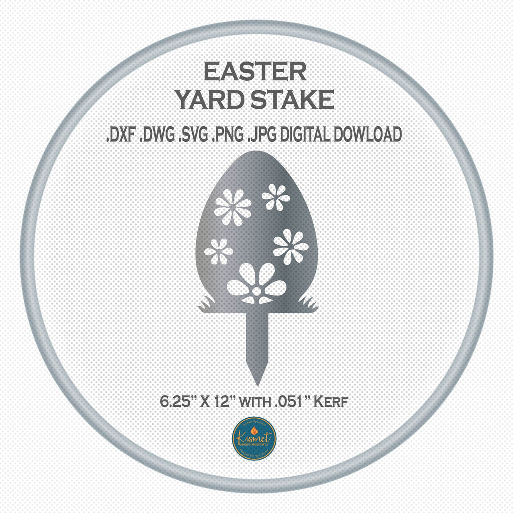 Daisy Easter Egg Yard Stake DXF/SVG design preview with file details (photo 3)