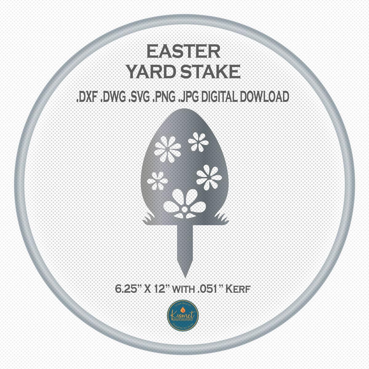 Daisy Easter Egg Yard Stake DXF/SVG design preview with file details (photo 3)